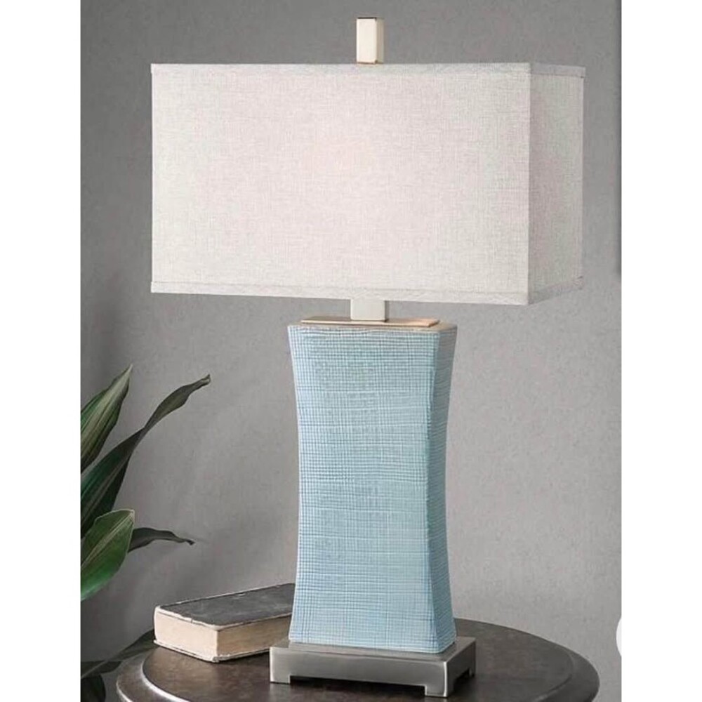 Uttermost 26673-1 Cantarana 29 inch 100 watt Blue-Gray Table Lamp Portable Light